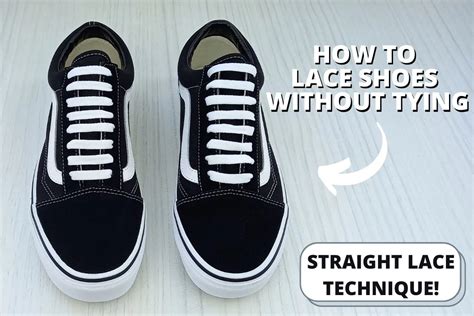 lacing sneakers without tying.